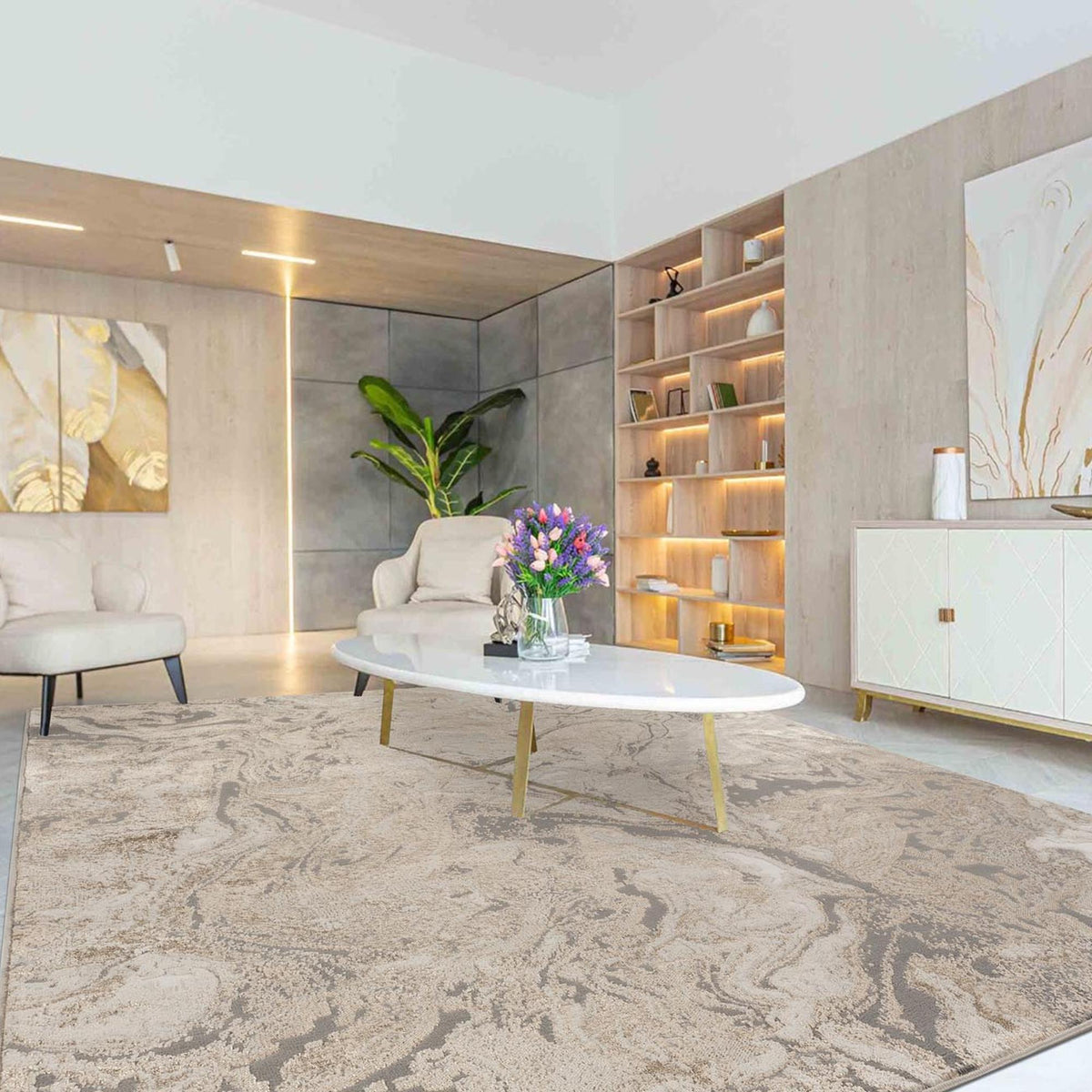 Elysium Metallic Rug - Astral