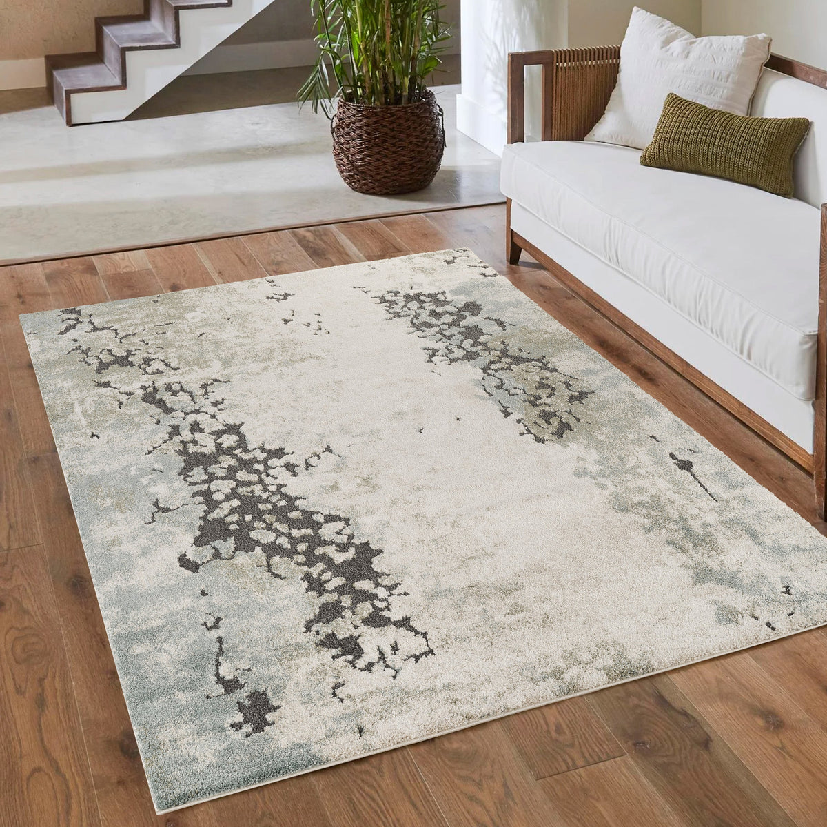 Essence Textured Abstract Rug - River