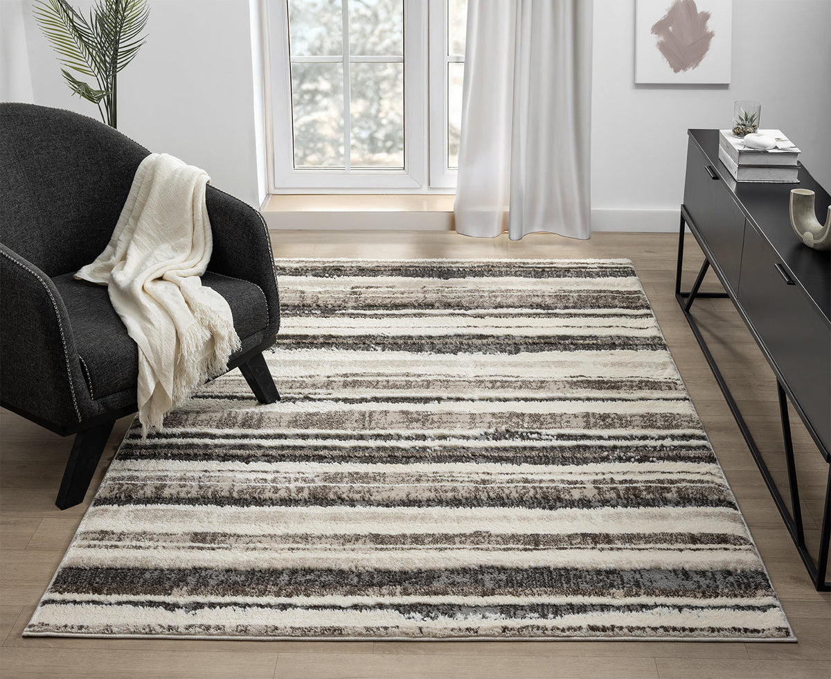 Eleanor Embossed Abstract Rug - Linear