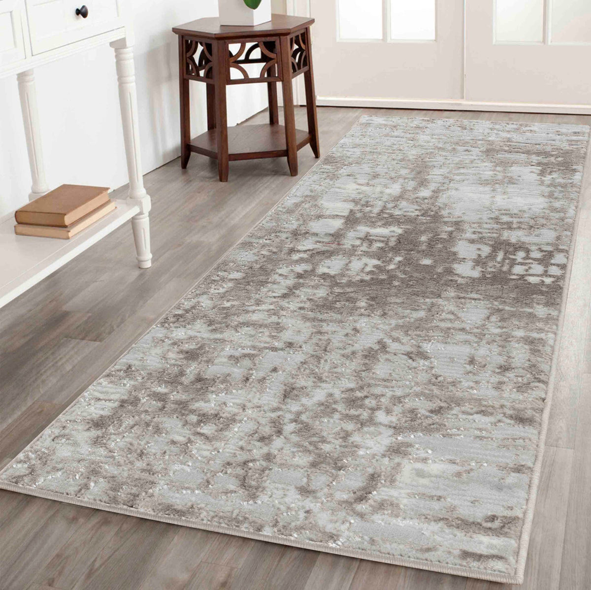 Serenity Metallic Abstract Rug - Lines