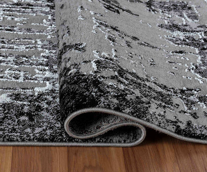 Serenity Metallic Abstract Rug - Abrasion