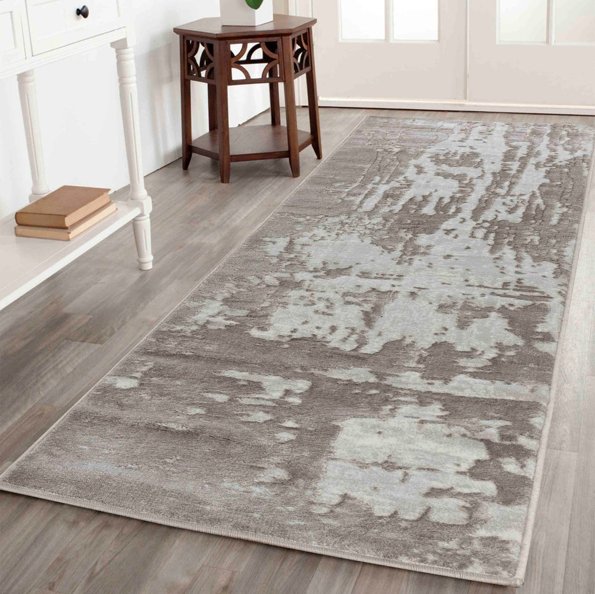 Serenity Metallic Abstract Rug - Abrasion
