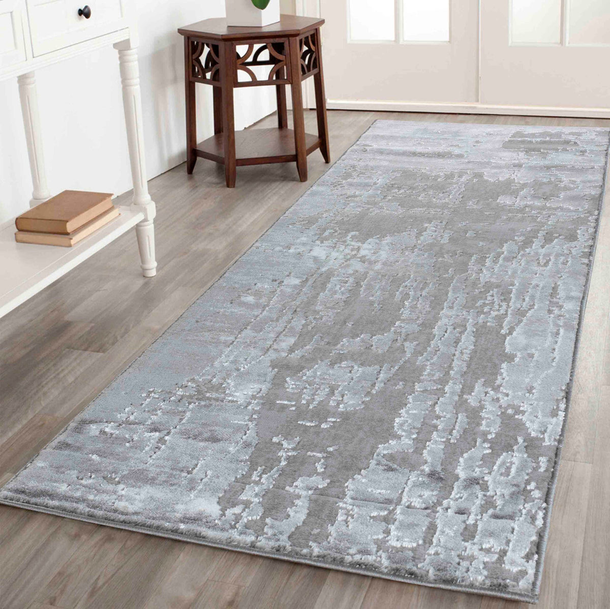 Serenity Metallic Abstract Rug - Abrasion