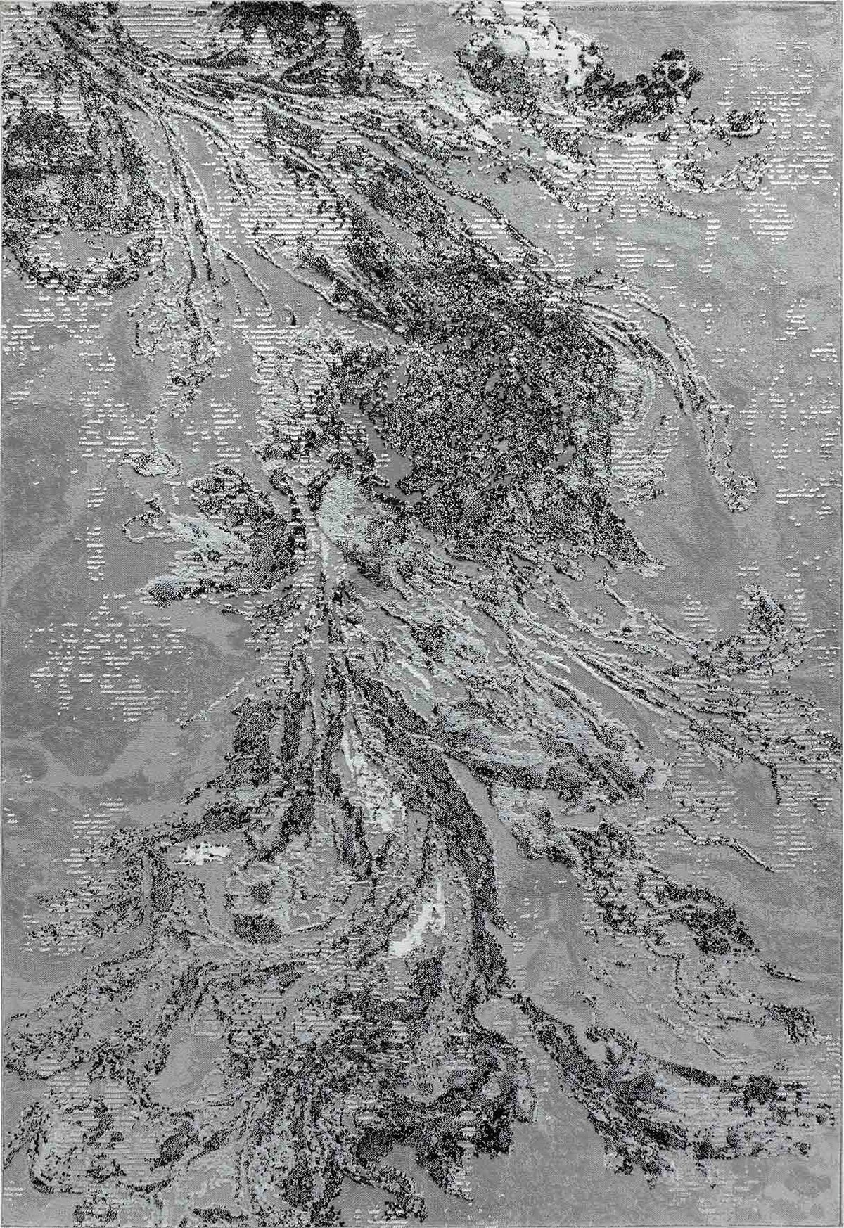 Serenity Metallic Abstract Rug - Water Flow