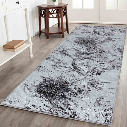 Serenity Metallic Abstract Rug - Water Flow
