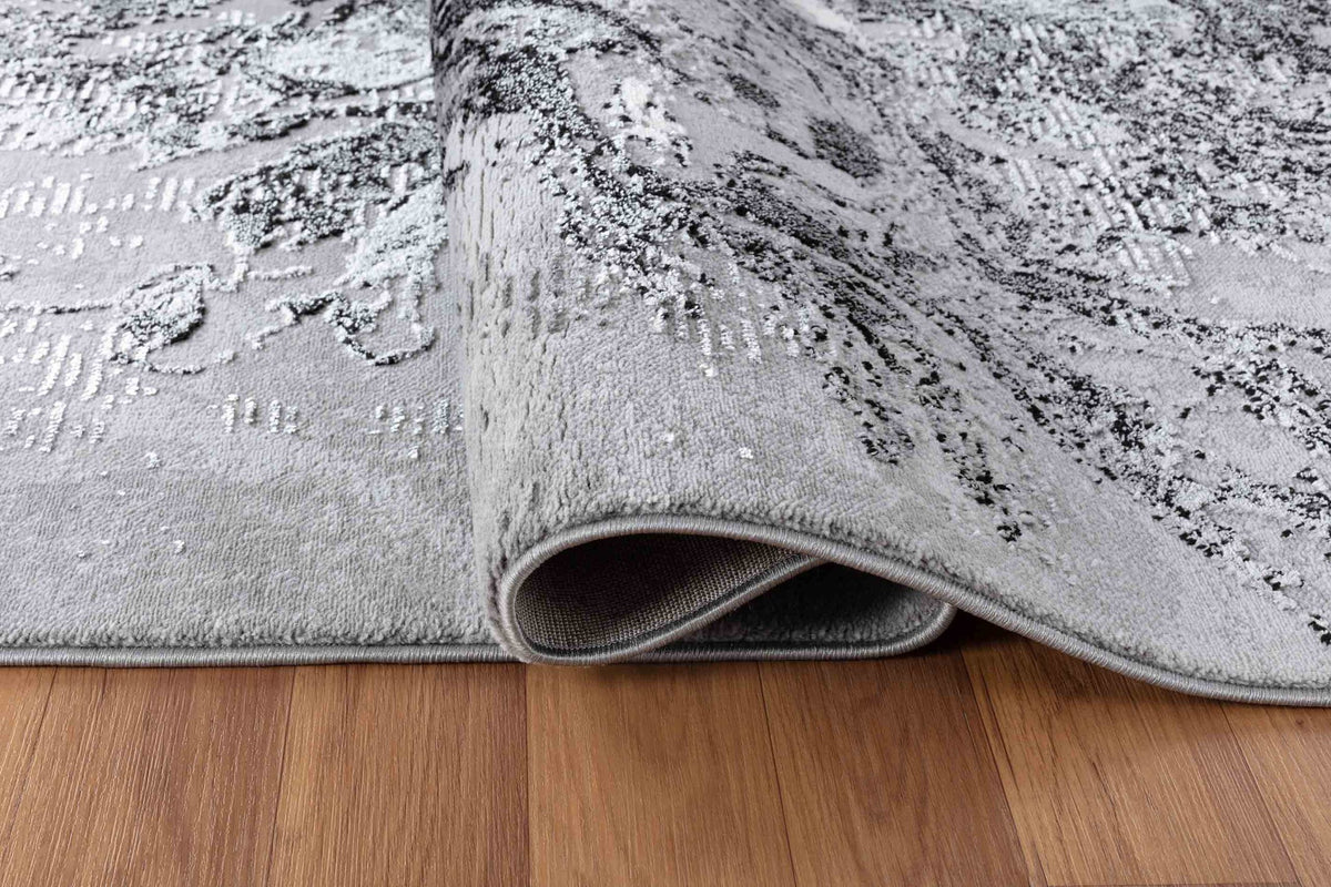 Serenity Metallic Abstract Rug - Water Flow