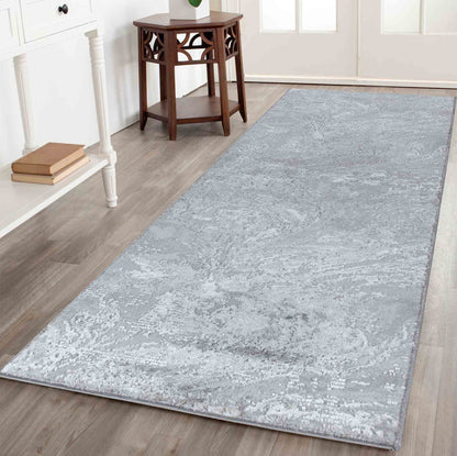 Serenity Metallic Abstract Rug - Water Flow