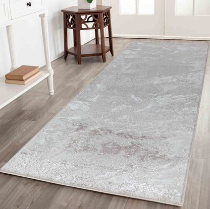 Serenity Metallic Abstract Rug - Water Flow