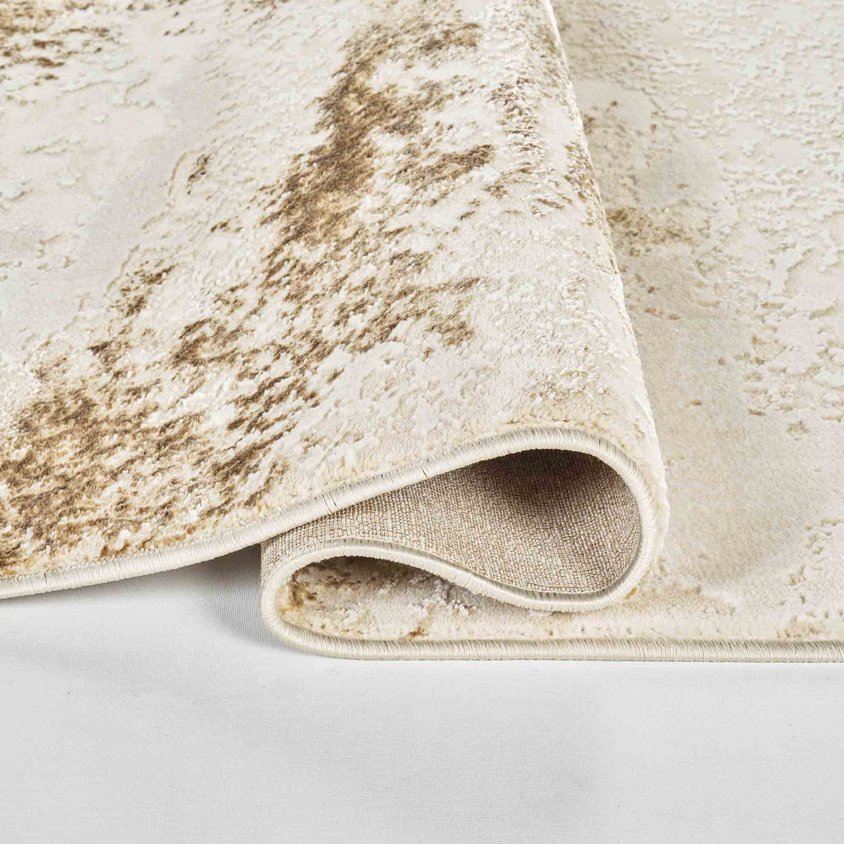 Emperor Metallic Abstract Rug - Onyx