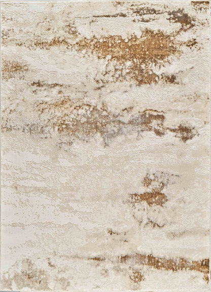 Emperor Metallic Abstract Rug - Onyx