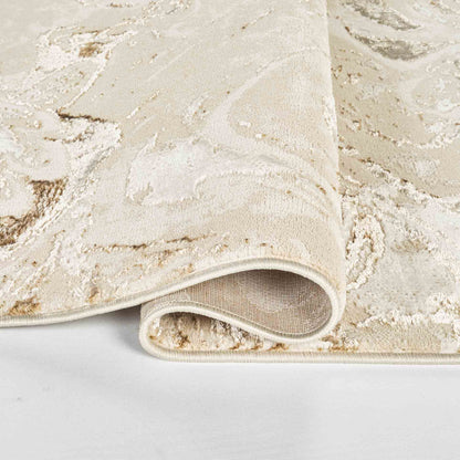 Emperor Metallic Abstract Rug - Solarius