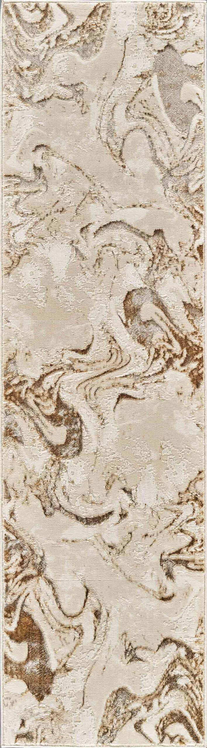 Emperor Metallic Abstract Rug - Solarius