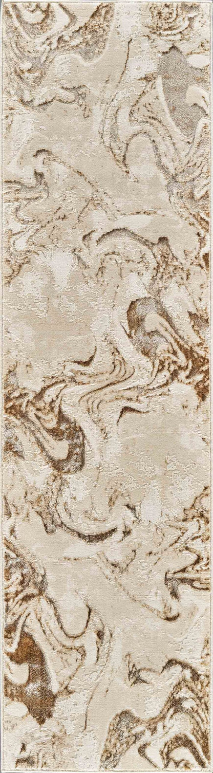 Emperor Metallic Abstract Rug - Solarius