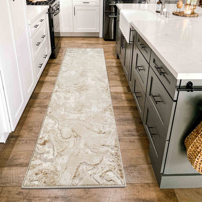 Emperor Metallic Abstract Rug - Solarius