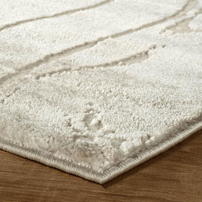 Novu Metallic Abstract Rug - Stream
