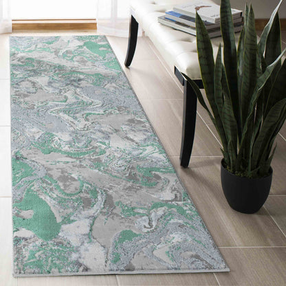Emperor Metallic Abstract Rug - Solarius