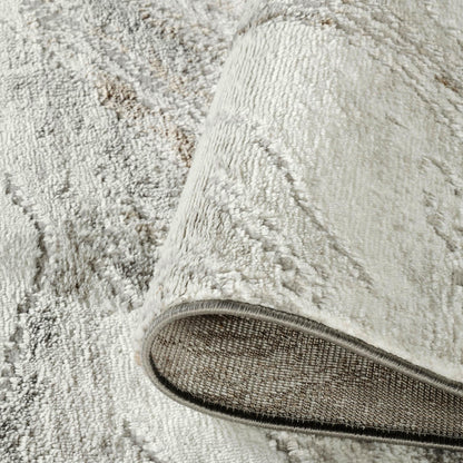 Novu Metallic Abstract Rug - Stream
