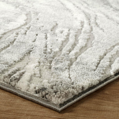Novu Metallic Abstract Rug - Stream
