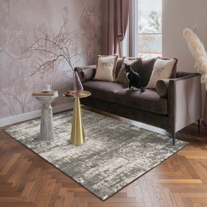 Mayfair Metallic Design Rug - Abyss