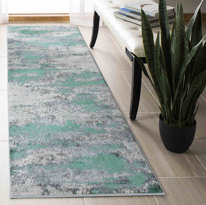 Emperor Metallic Abstract Rug - Onyx