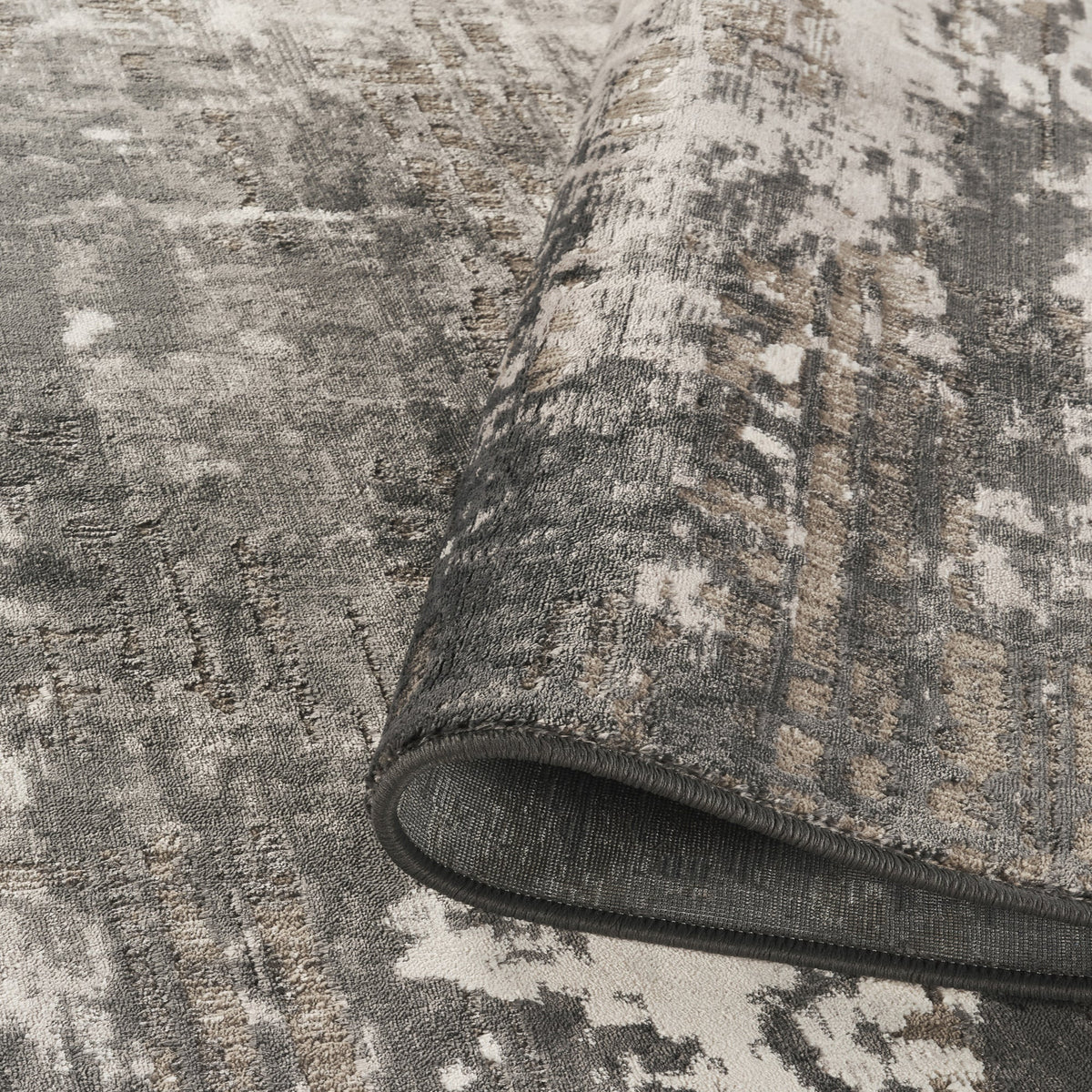 Mayfair Metallic Design Rug - Abyss