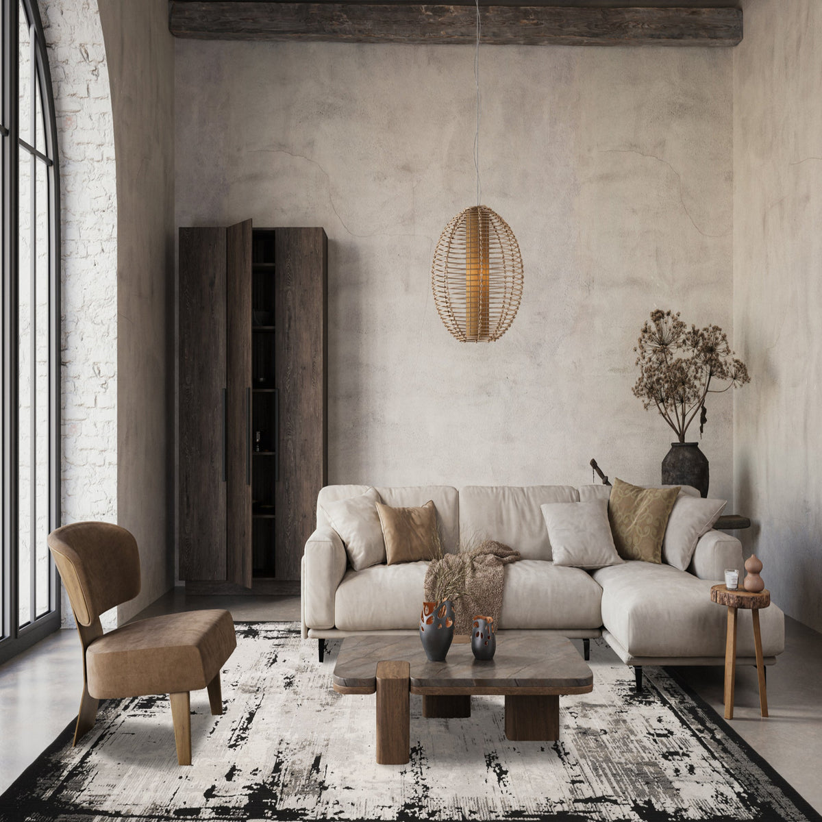 Mayfair Metallic Design Rug - Frame