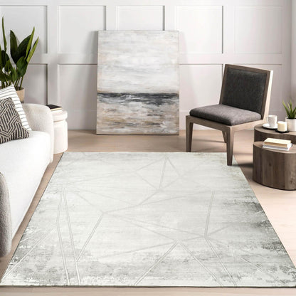 Novu Metallic Abstract Rug - Mirage