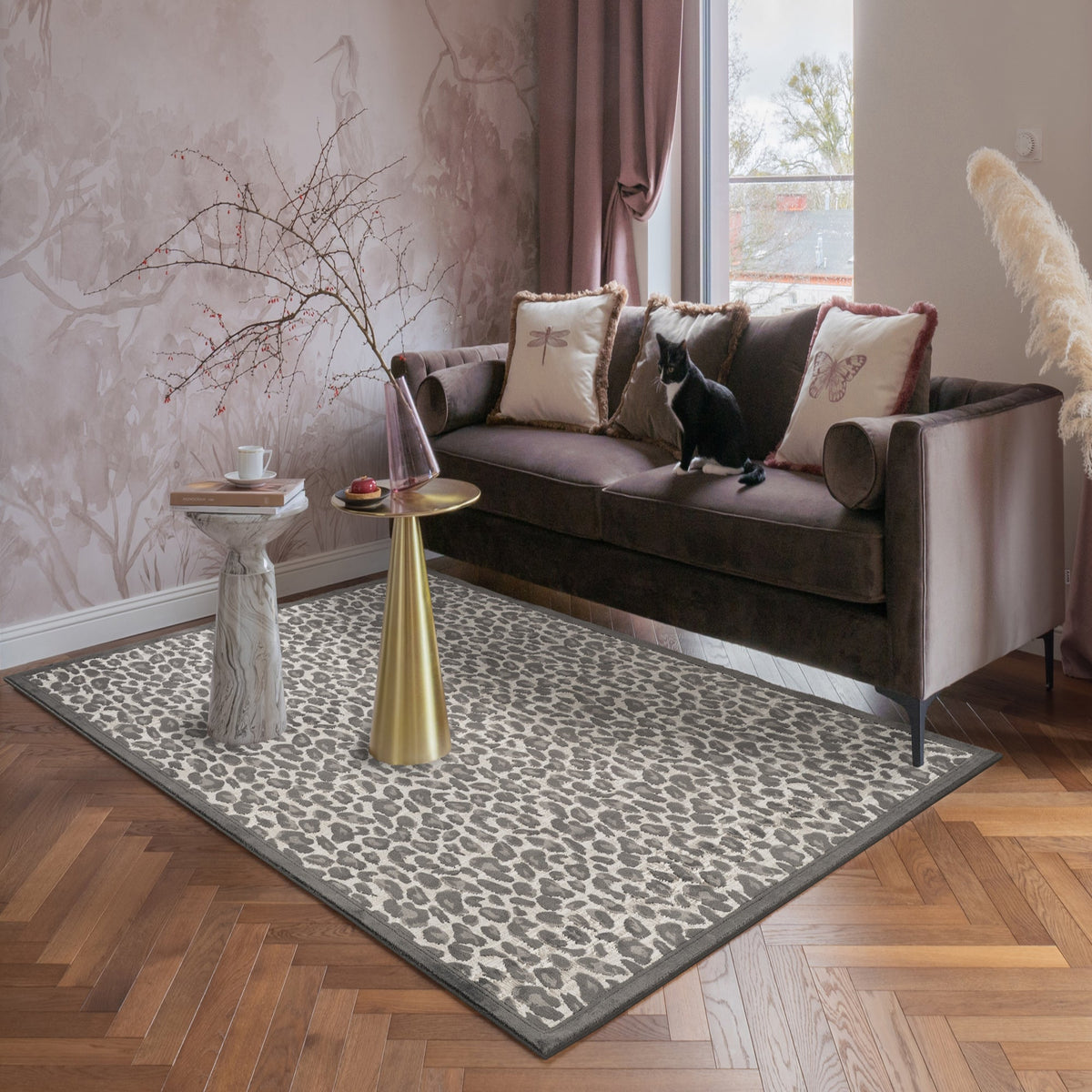Mayfair Metallic Design Rug - Savanna