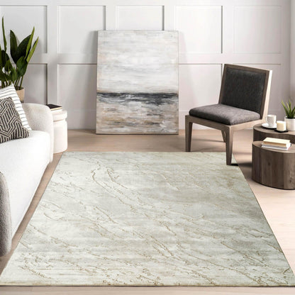 Novu Metallic Abstract Rug - Valley