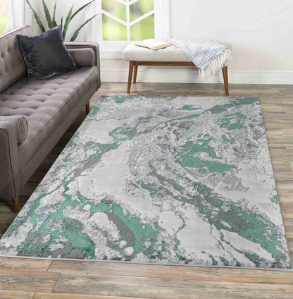 Emperor Metallic Abstract Rug - Picasso