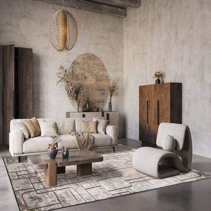 Belgravia Metallic Rug - Cobble