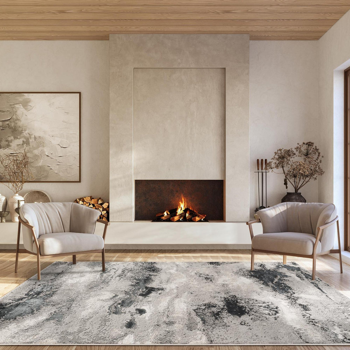 Elysium Metallic Rug - Mist