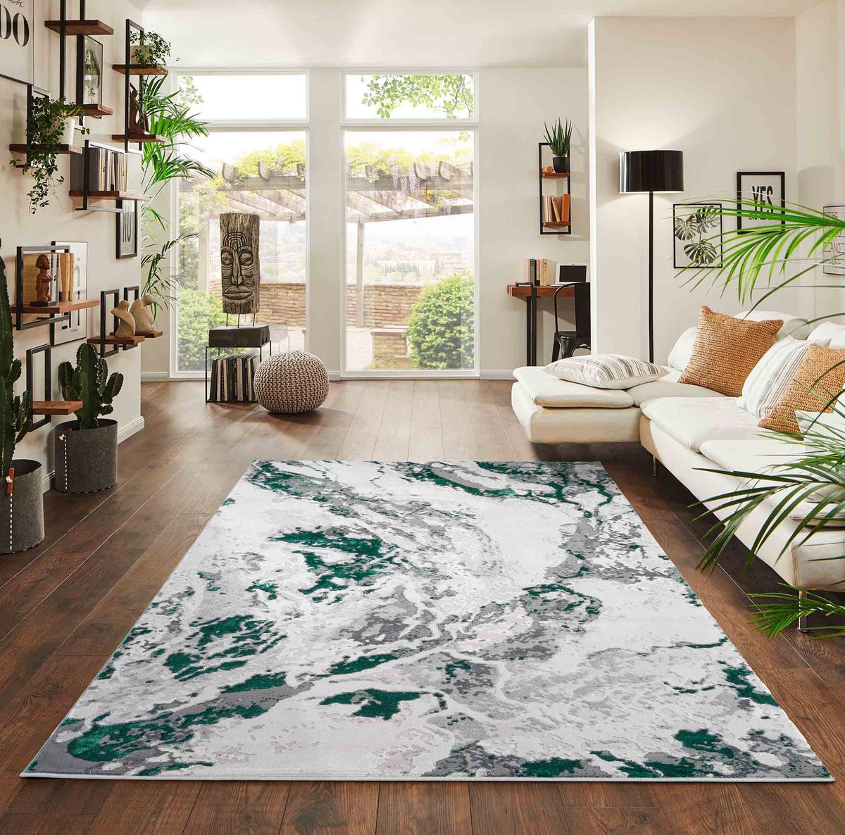 Emperor Metallic Abstract Rug - Picasso