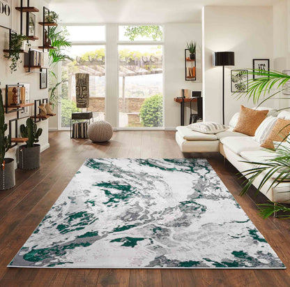 Emperor Metallic Abstract Rug - Picasso