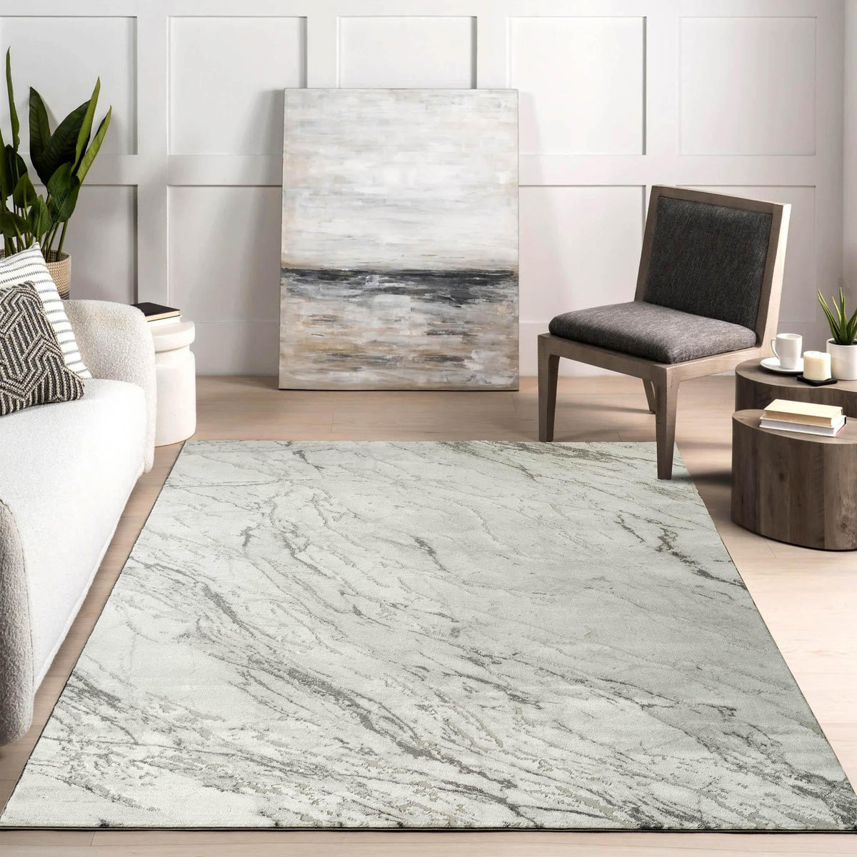 Novu Metallic Abstract Rug - Valley