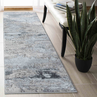 Emperor Metallic Abstract Rug - Onyx