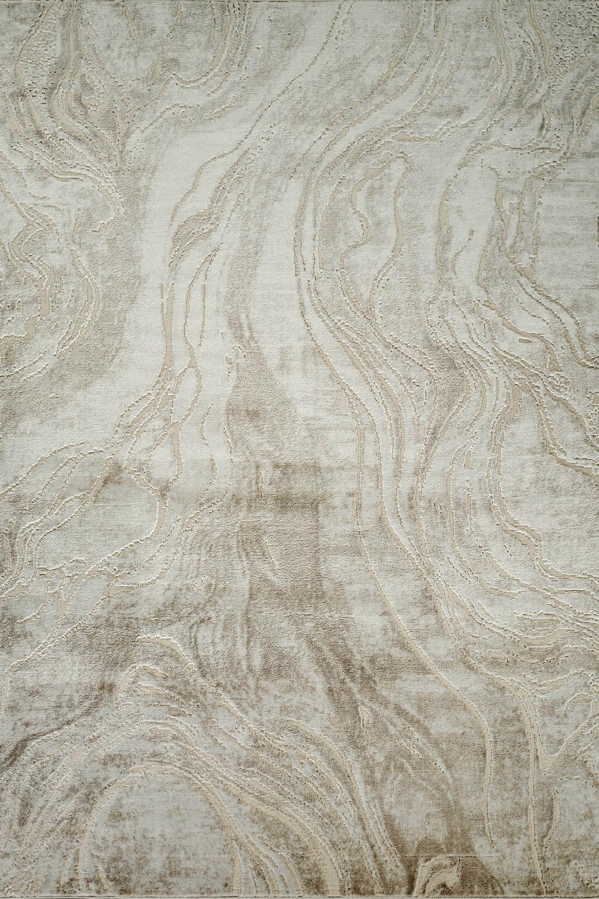Novu Metallic Abstract Rug - Stream