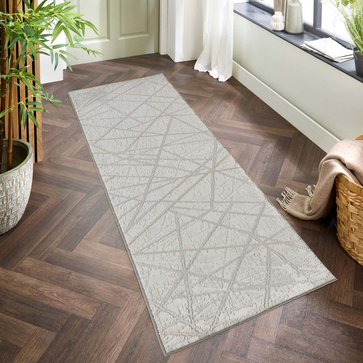 Perla Metallic Abstract Rug - Axis