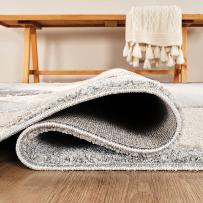 Santiago Carved Abstract Rug - Blend
