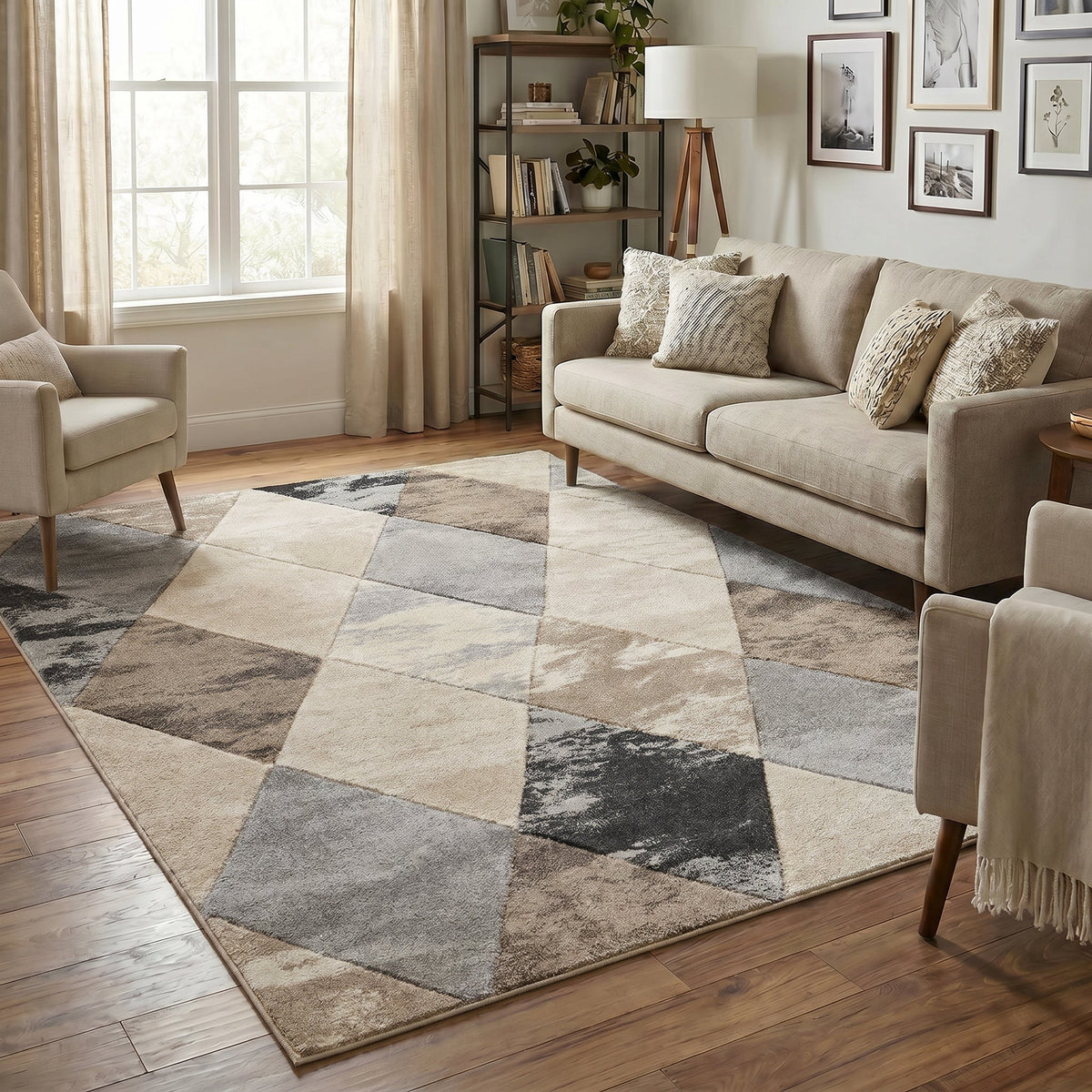 Santiago Carved Abstract Rug - Blend