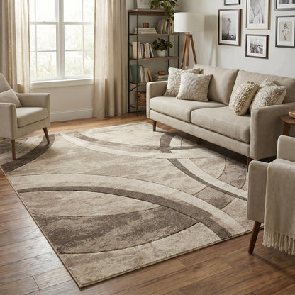 Santiago Carved Abstract Rug - Curve