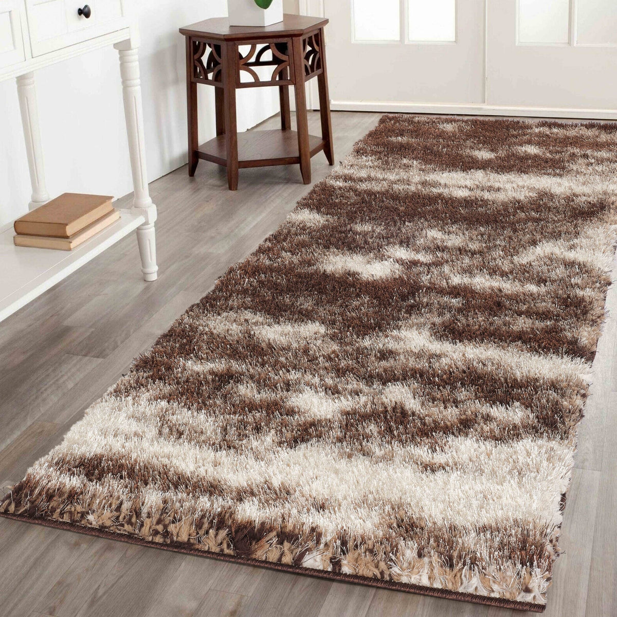 California Hand-Carved Shaggy Rug - Two Tone