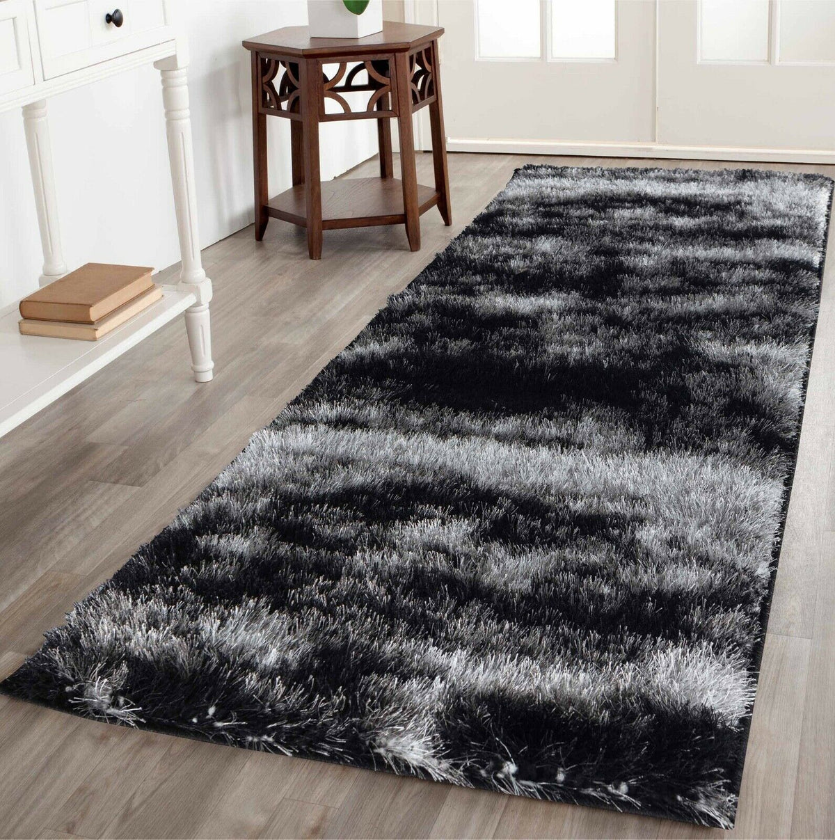 California Hand-Carved Shaggy Rug - Two Tone
