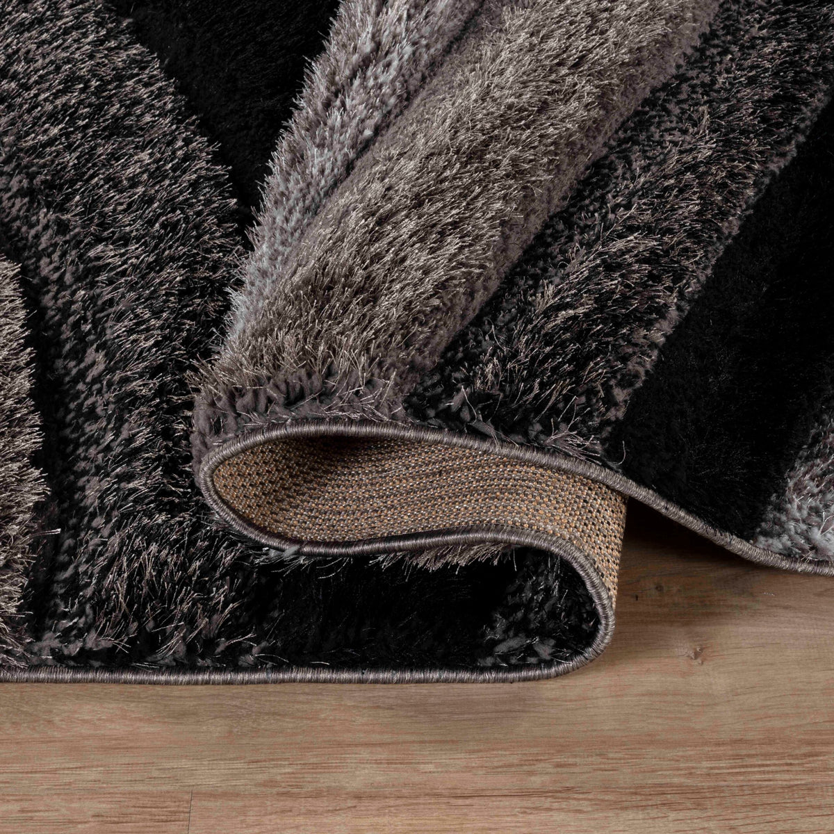 California Hand-Carved Shaggy Rug - Waves