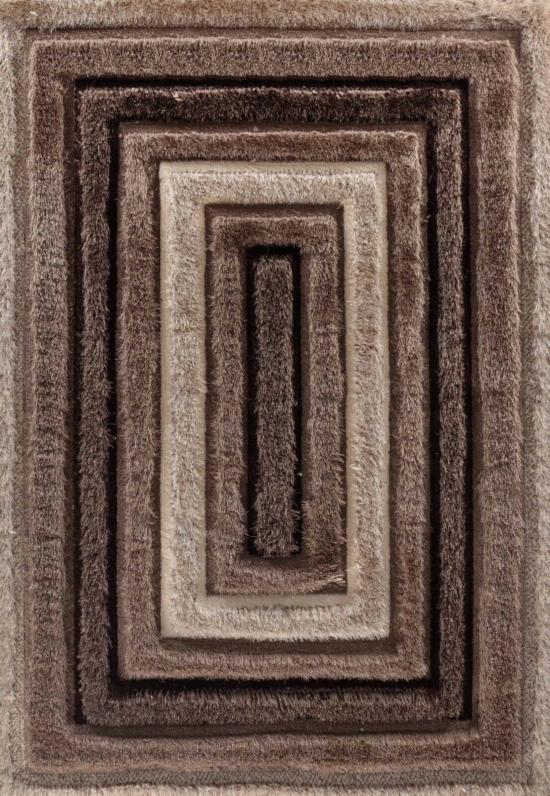 California Hand-Carved Shaggy Rug - Bordered