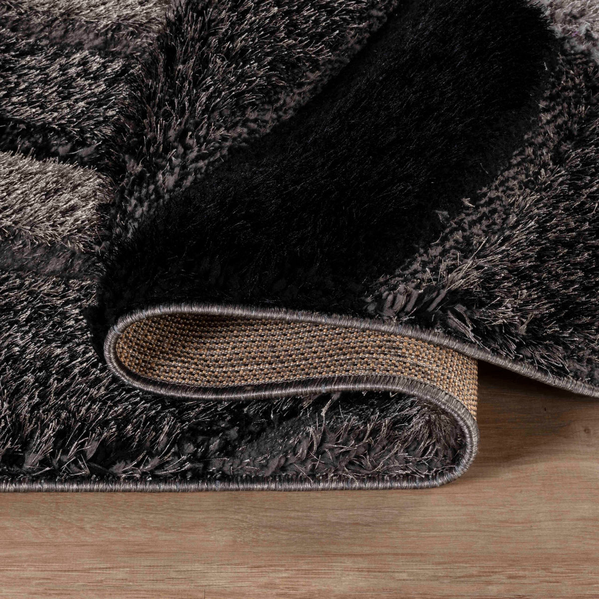 California Hand-Carved Shaggy Rug - Swirl