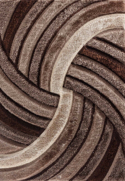 California Hand-Carved Shaggy Rug - Swirl