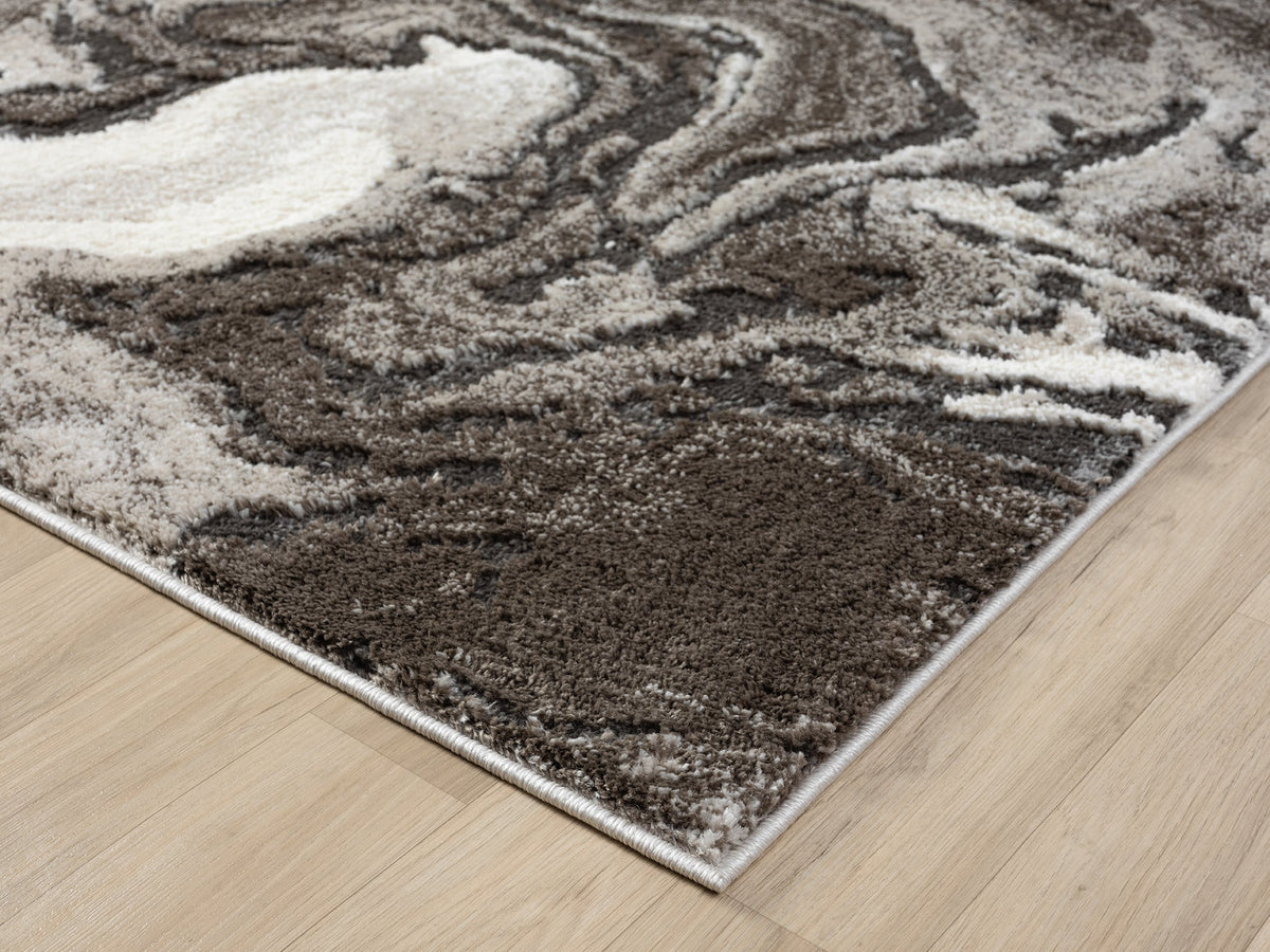 Eleanor Embossed Abstract Rug - Marble