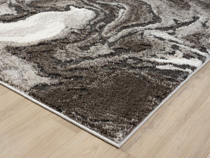 Eleanor Embossed Abstract Rug - Marble