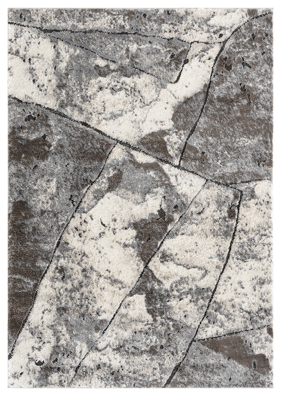 Eleanor Embossed Abstract Rug - Slate